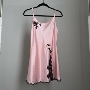 Victoria’s Secret Nightgown in Light Pink and Black Lace